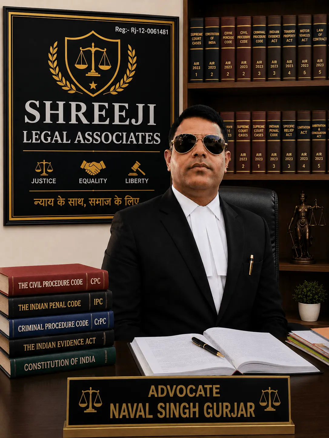 Portrait of Advocate Naval Singh Gurjar